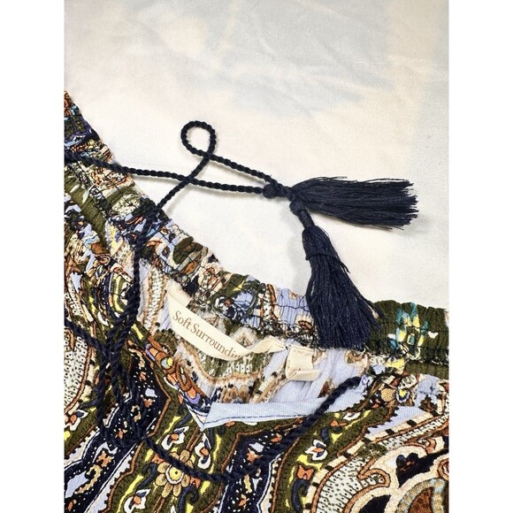 Soft Surroundings Peasant Shirt Womens Large Multicolor Paisley Boho 2AQ94 - Picture 8 of 8